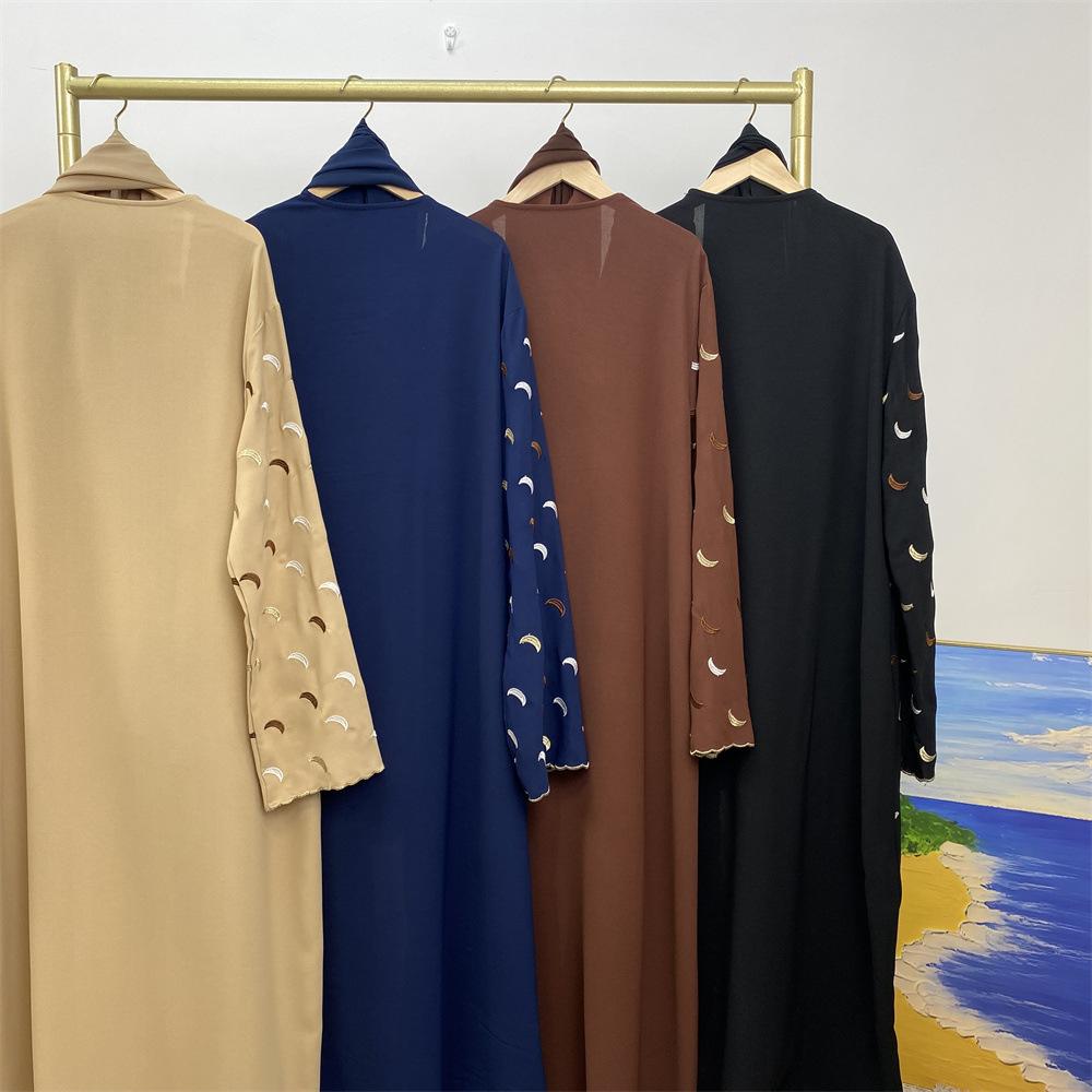 Explosions Heavy Industry Embroidery Cardigan Abaya