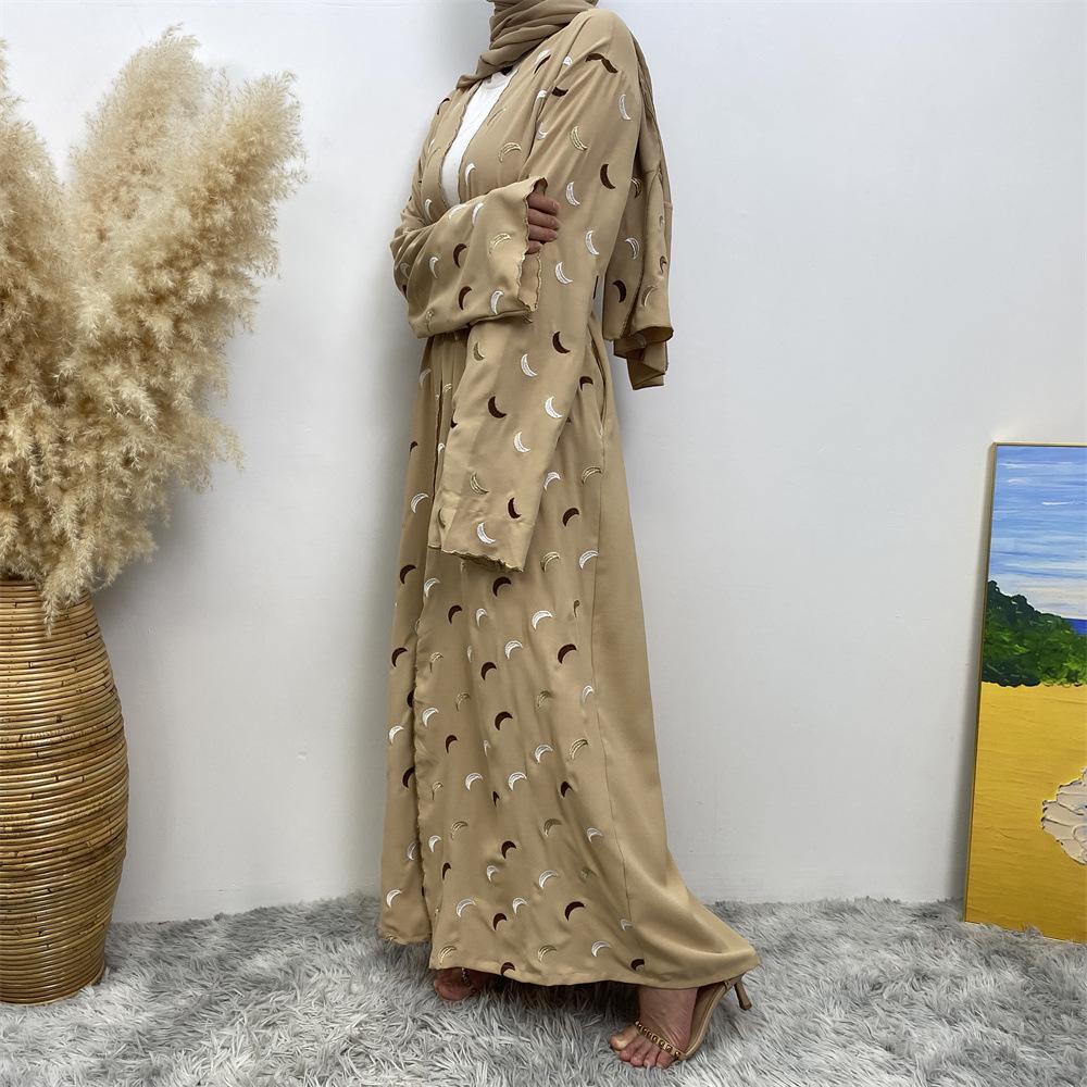 Explosions Heavy Industry Embroidery Cardigan Abaya