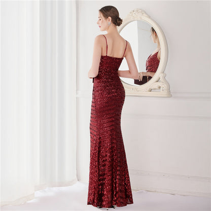 Sequin Fishtail Formal Dress