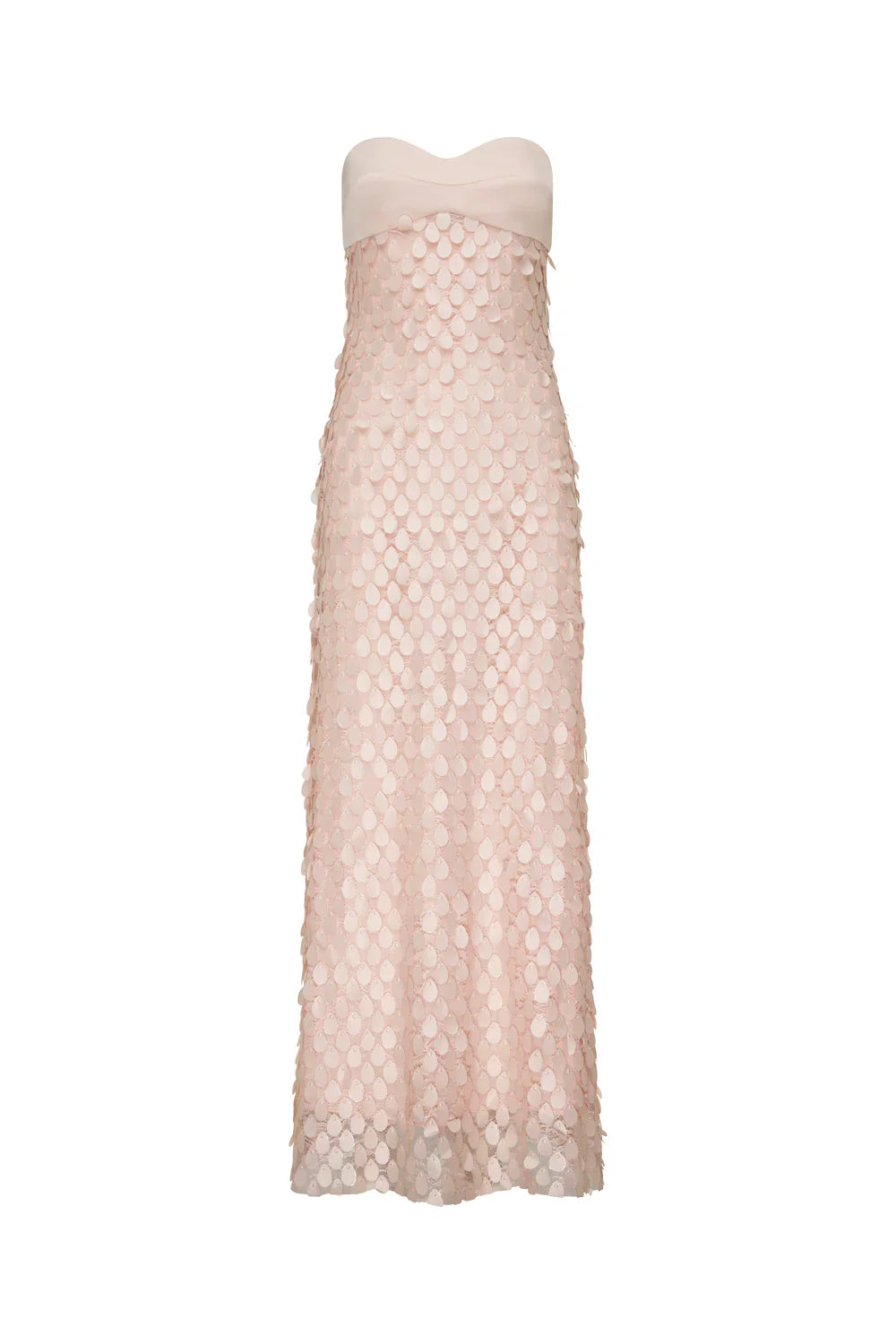 iris Lace sequin backless maxi dress in pink