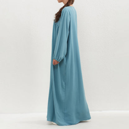 Crepe Abaya with Pockets + Layered Khimar Set