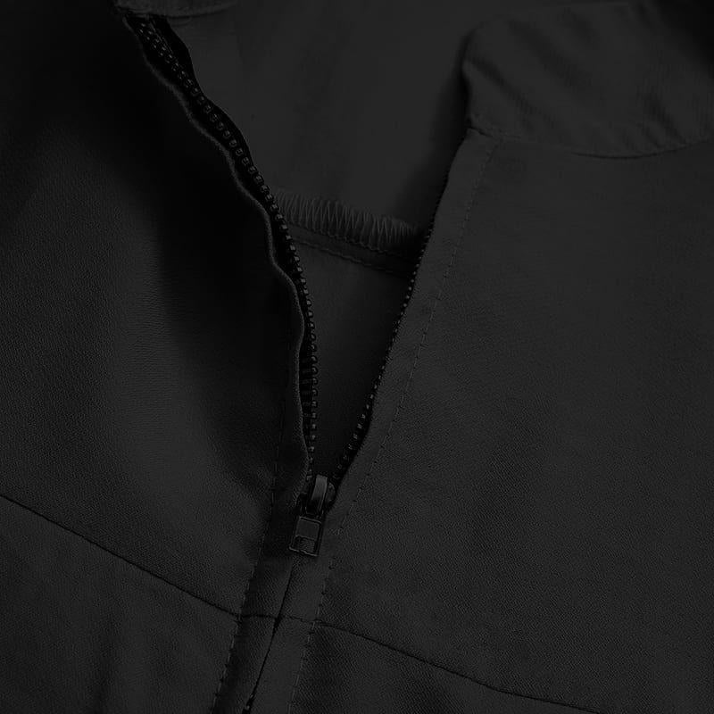 Muslim Style Arabic Style Stand-up Collar Zipper Pockets Abaya Casual Dresses