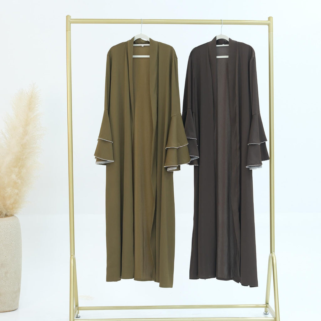 3pcs Set Satin Cardigan+Inner Dress+Special Belt