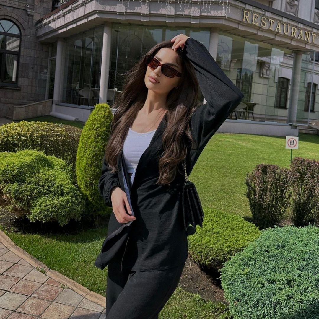 Casual Long Sleeved Hooded Shirt Jacket+straight Leg Pants 2pcs Set