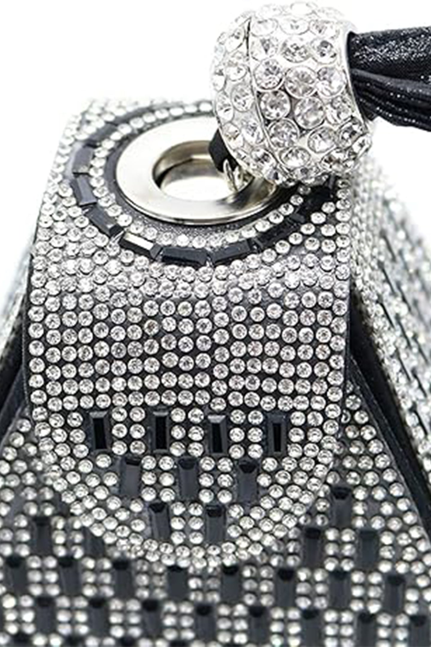 Rhinestone-embellished Pyramid Handbag