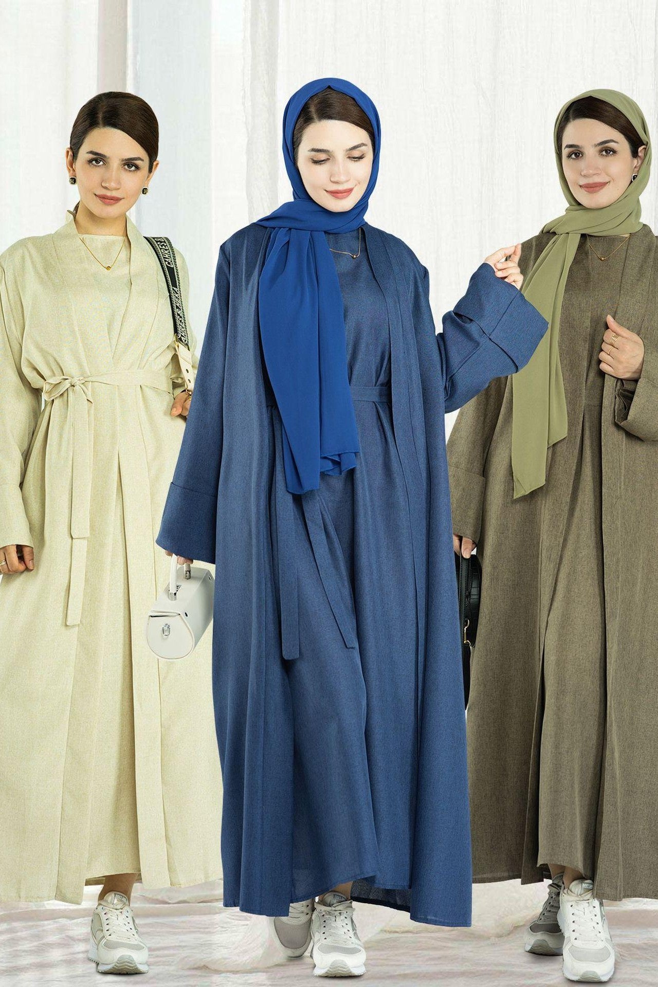 2pcs Set Cardigan+Inner Dress