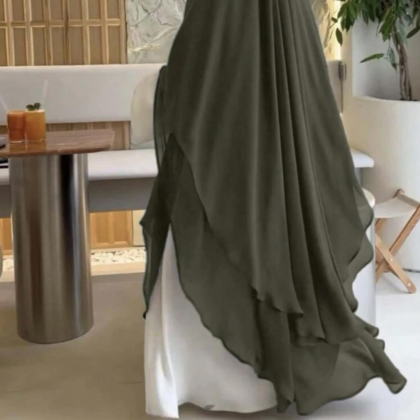 Double Layered Chiffon Large Swing Headscarf