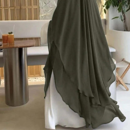 Double Layered Chiffon Large Swing Headscarf