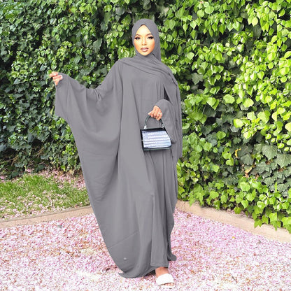 2pcs Set ROBE DRESS Hijab+ Abaya