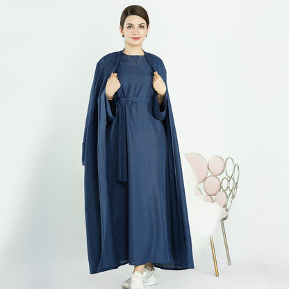 2pcs Set Cardigan+Inner Dress