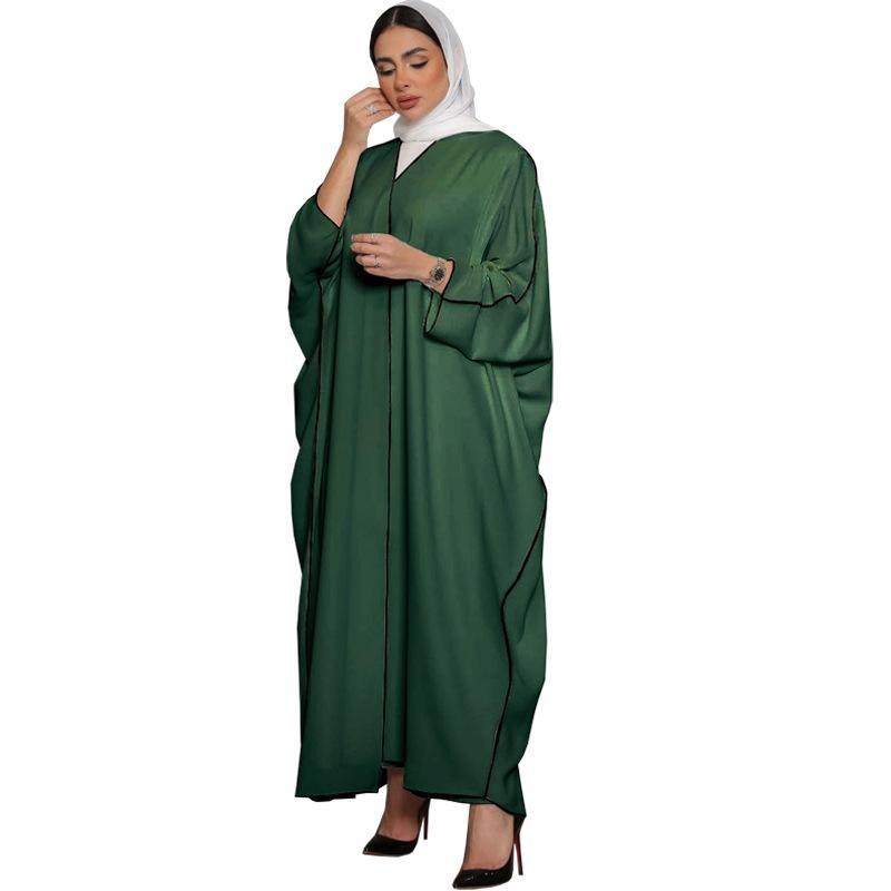 White Panelled Abaya Robe