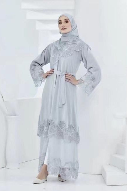 1pcs Lace Embroidery Double-Layer Cardigan