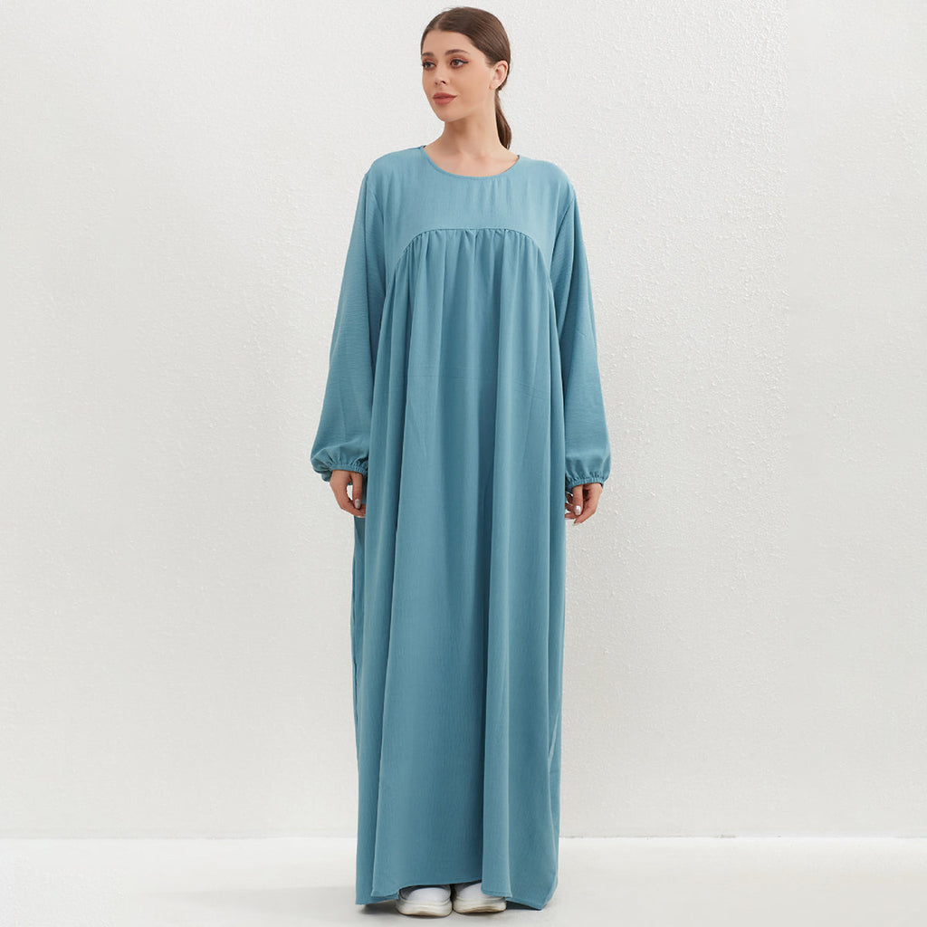 Crepe Abaya with Pockets + Layered Khimar Set