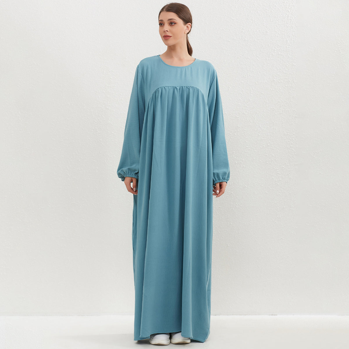 Crepe Abaya with Pockets + Layered Khimar Set