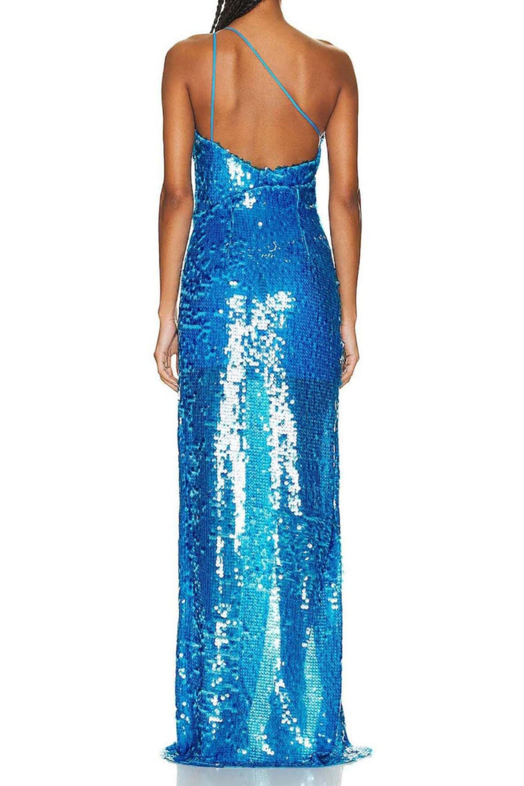 ONE SHOULDER SEQUIN MAXI DRESS