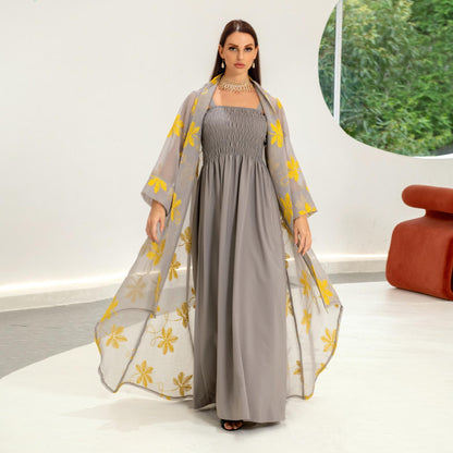 2pcs Inner Dress  with Cardigan