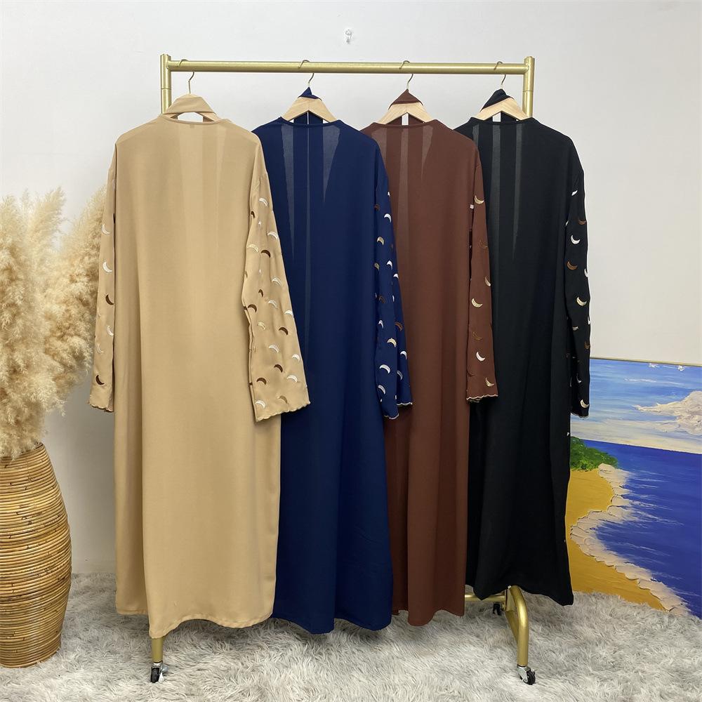 Explosions Heavy Industry Embroidery Cardigan Abaya