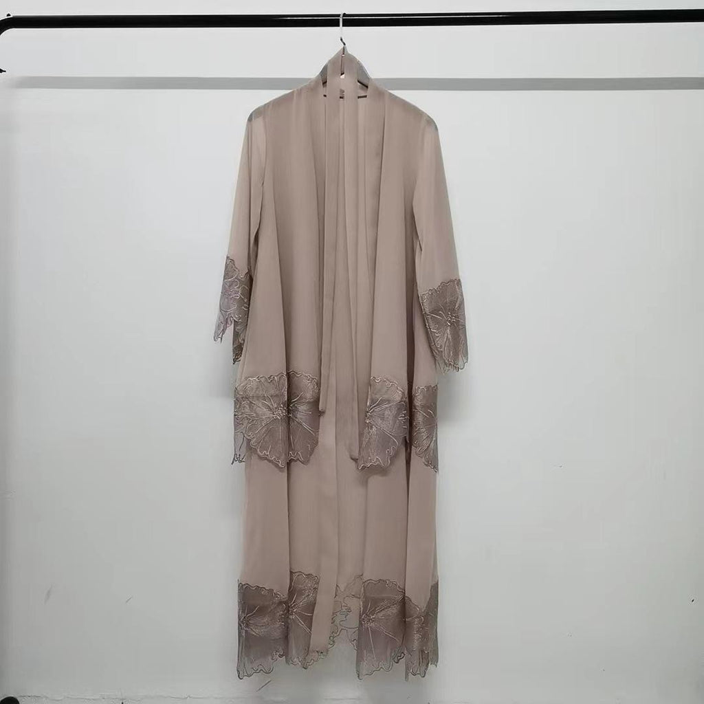 1pcs Lace Embroidery Double-Layer Cardigan