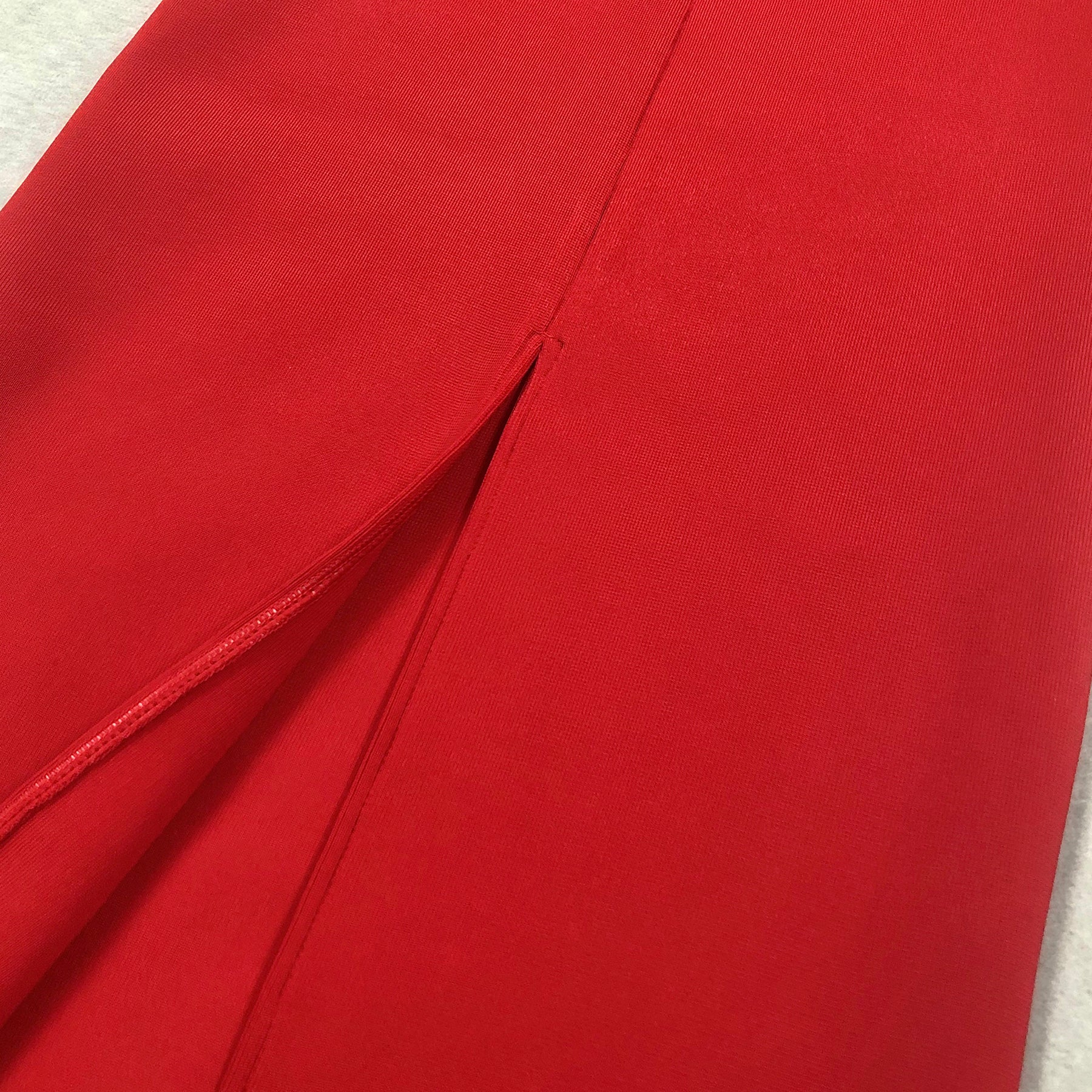 sylvia crystal embellished long sleeve maxi dress in red