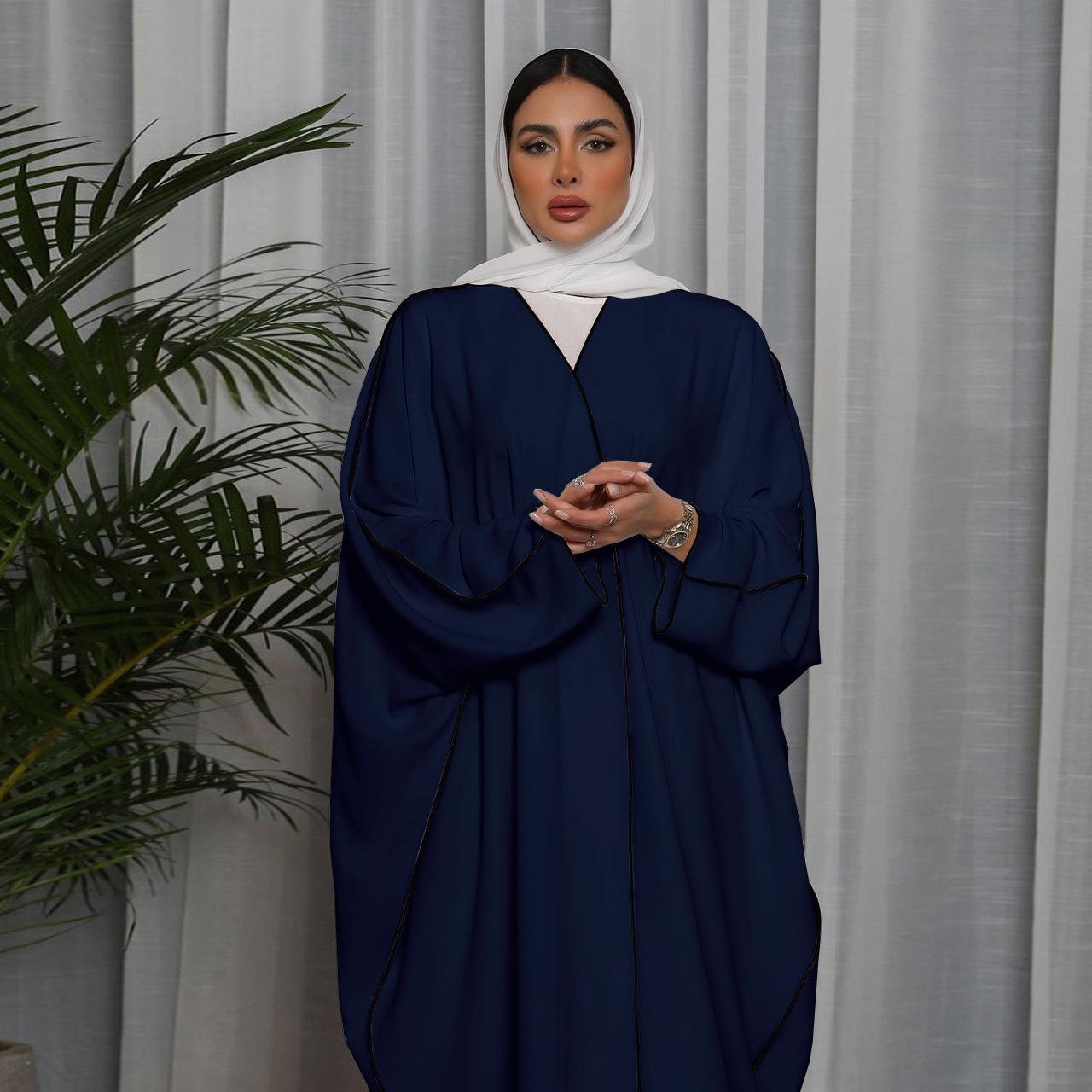 White Panelled Abaya Robe