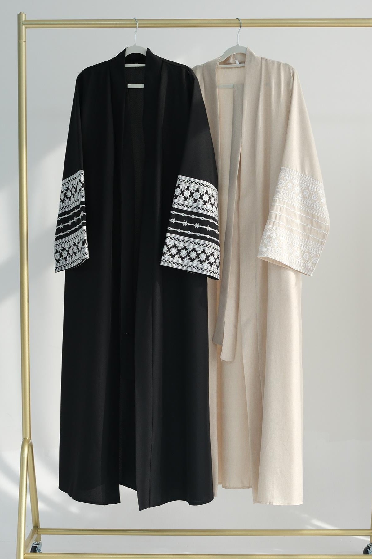 Embroidered Elegant Cardigan Robe