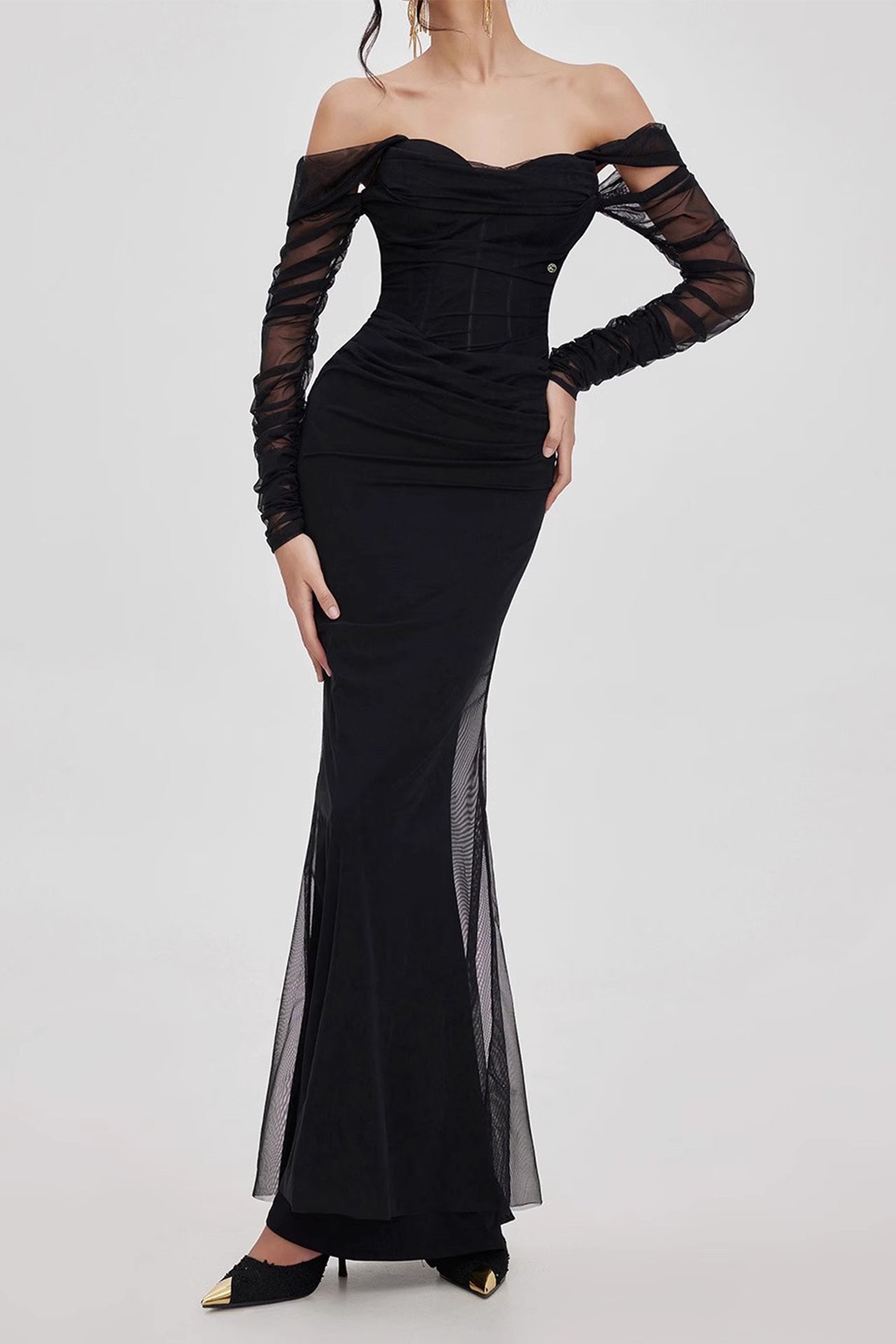 MESH MAXI DRESS