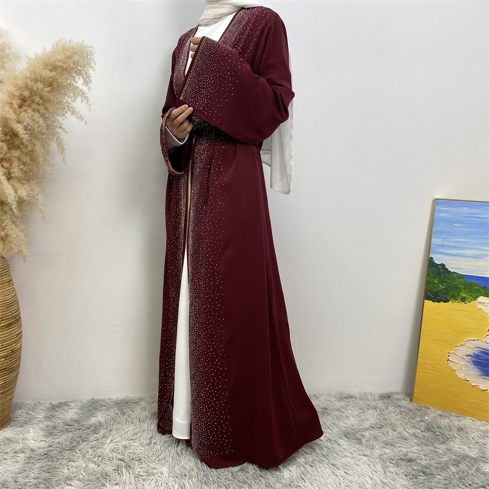 Hot Diamond Lace Up Cardigan with Pocket Dress