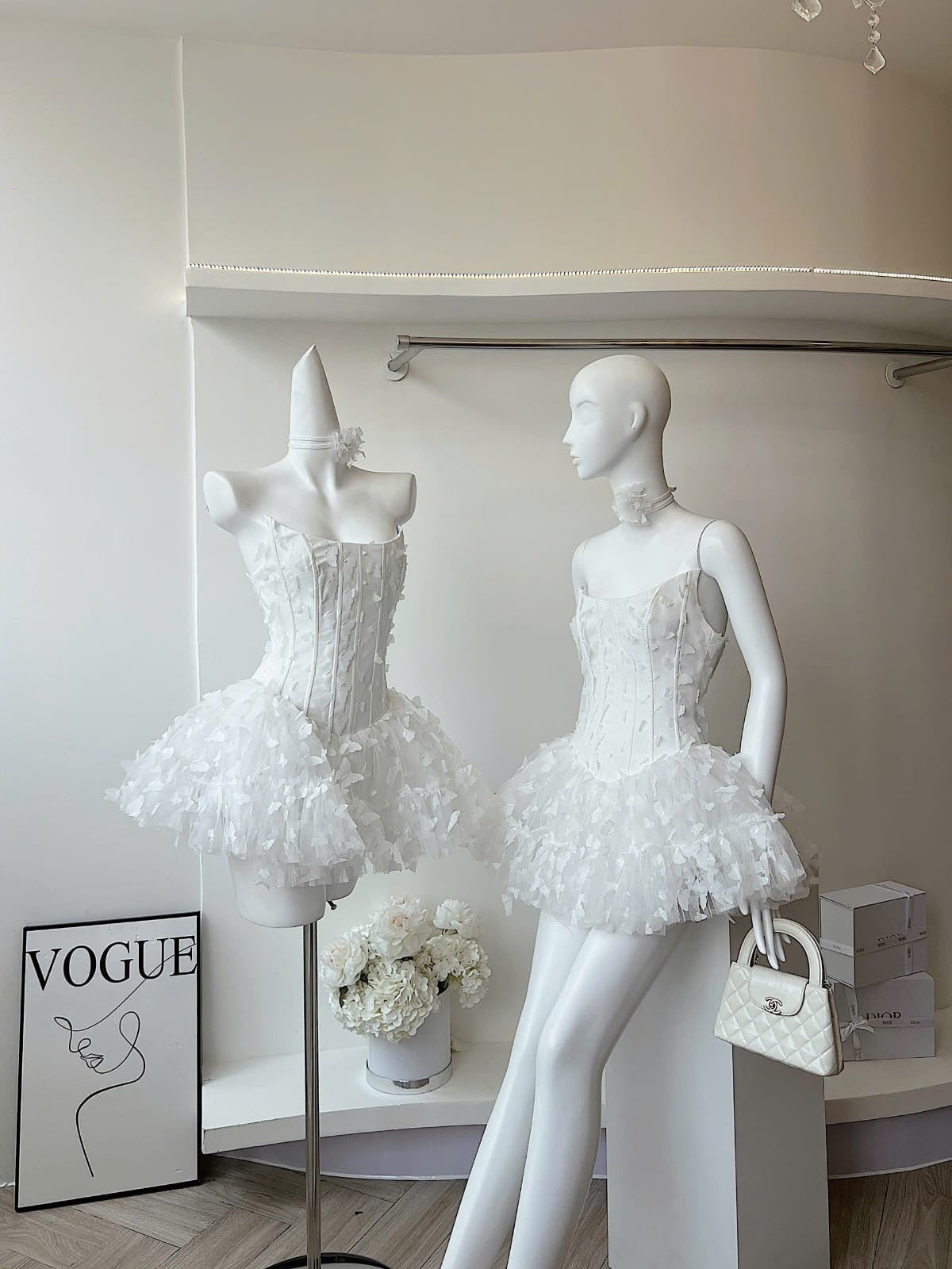 Mini abito corsetto a farfalla Adara