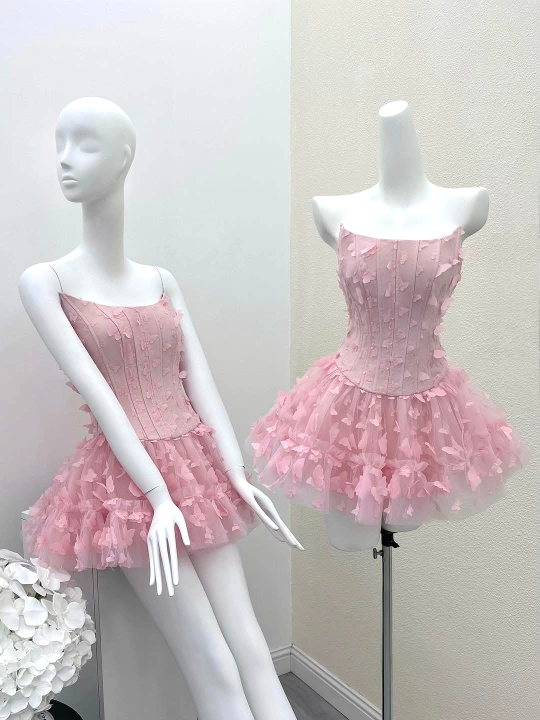 Mini abito corsetto a farfalla Adara