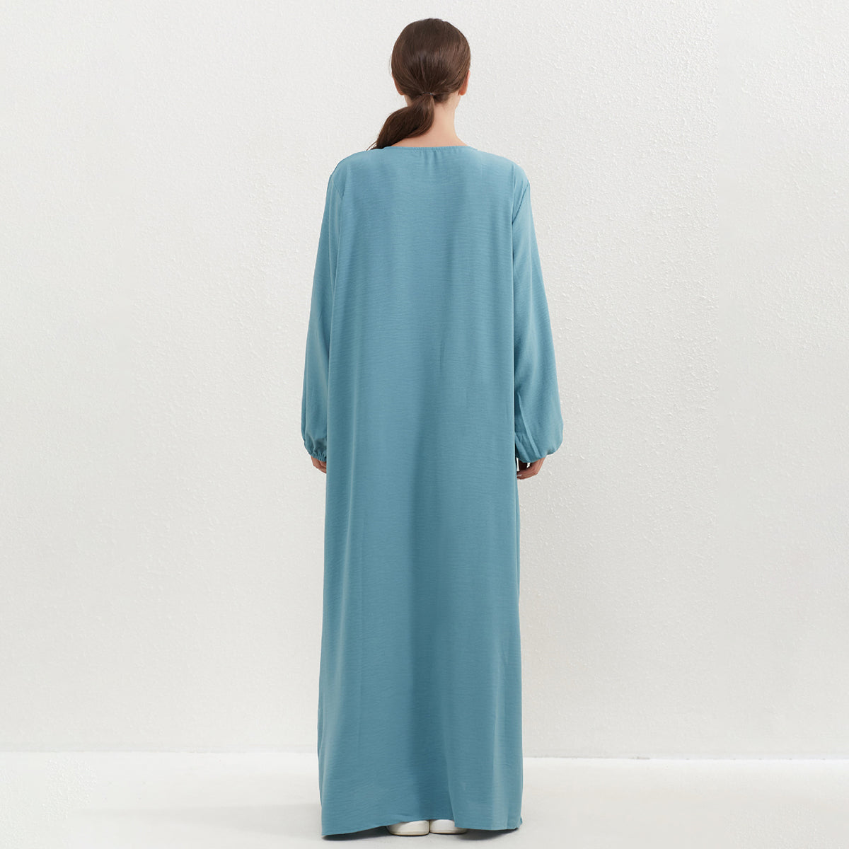 Crepe Abaya with Pockets + Layered Khimar Set