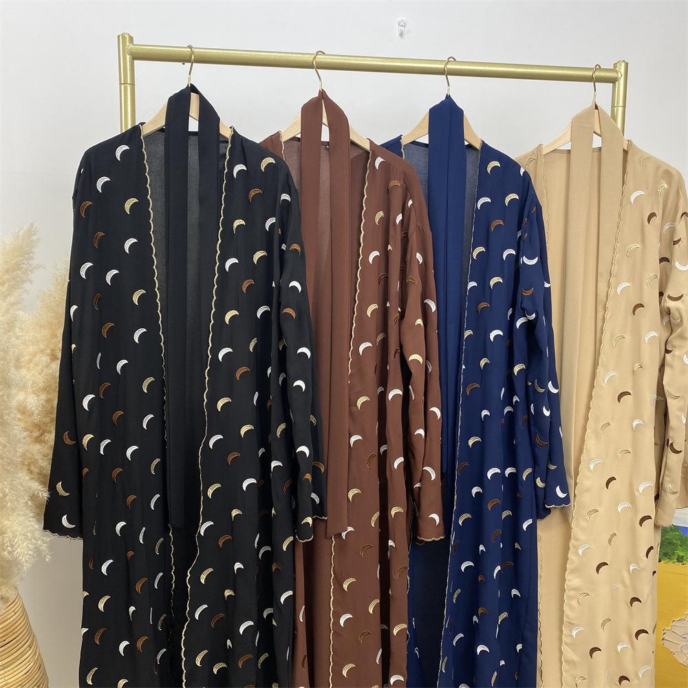 Explosions Heavy Industry Embroidery Cardigan Abaya