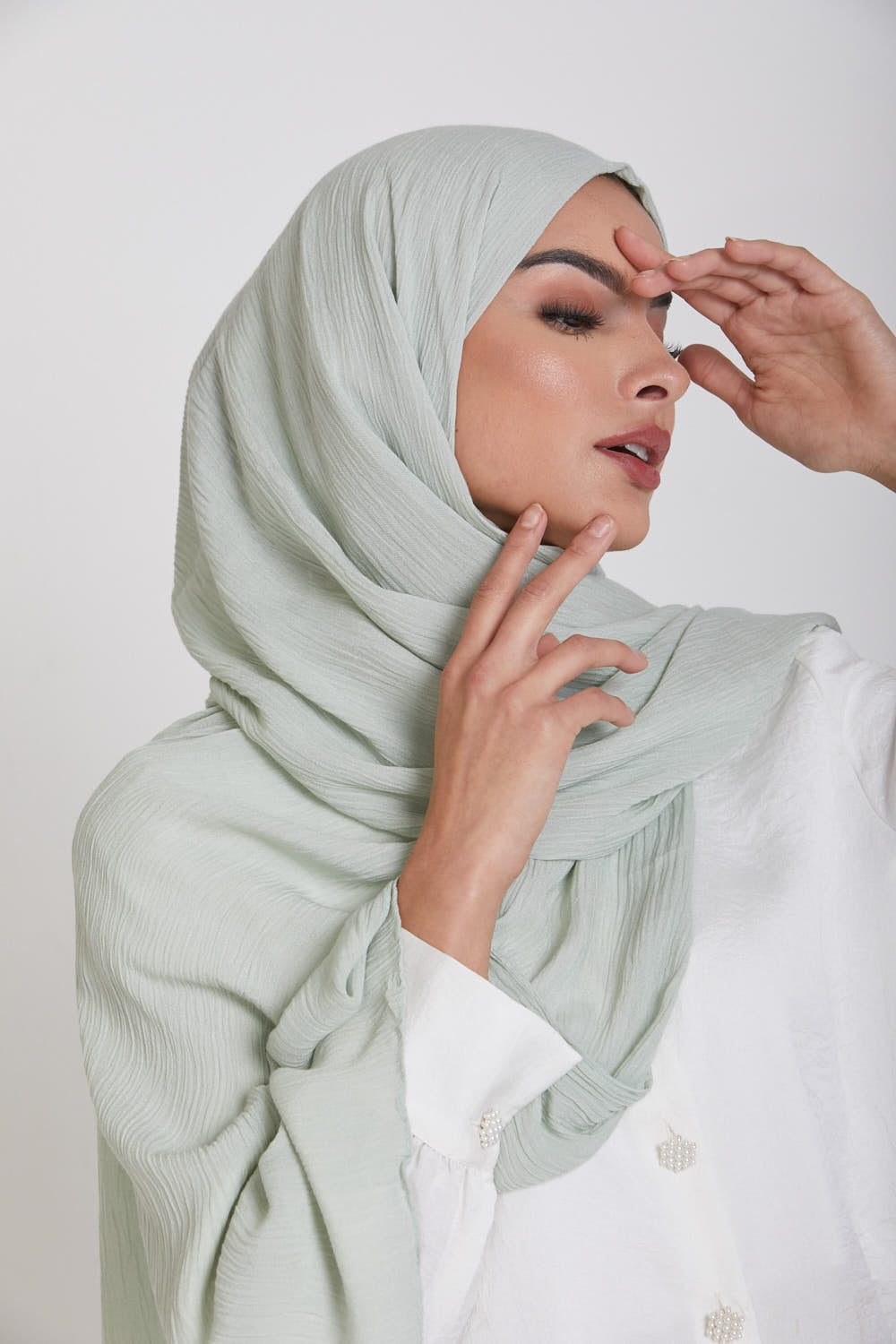 Modal Crinkle Hijab - Mojito
