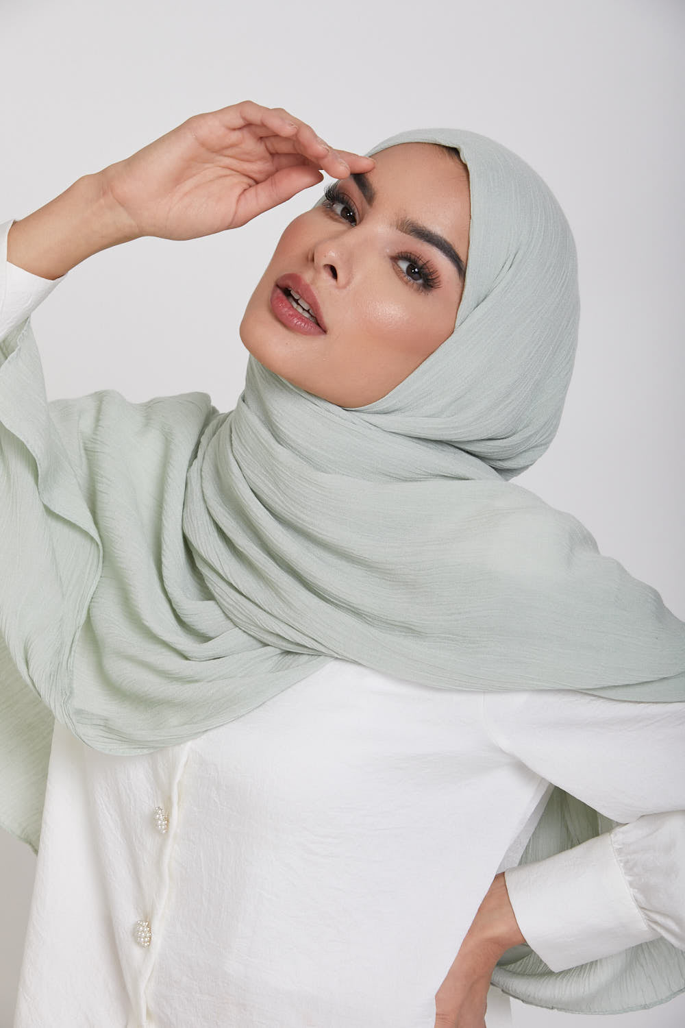 Modal Crinkle Hijab - Mojito