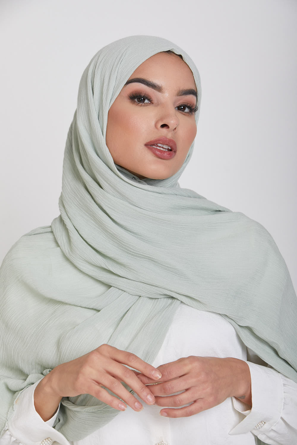 Modal Crinkle Hijab - Mojito