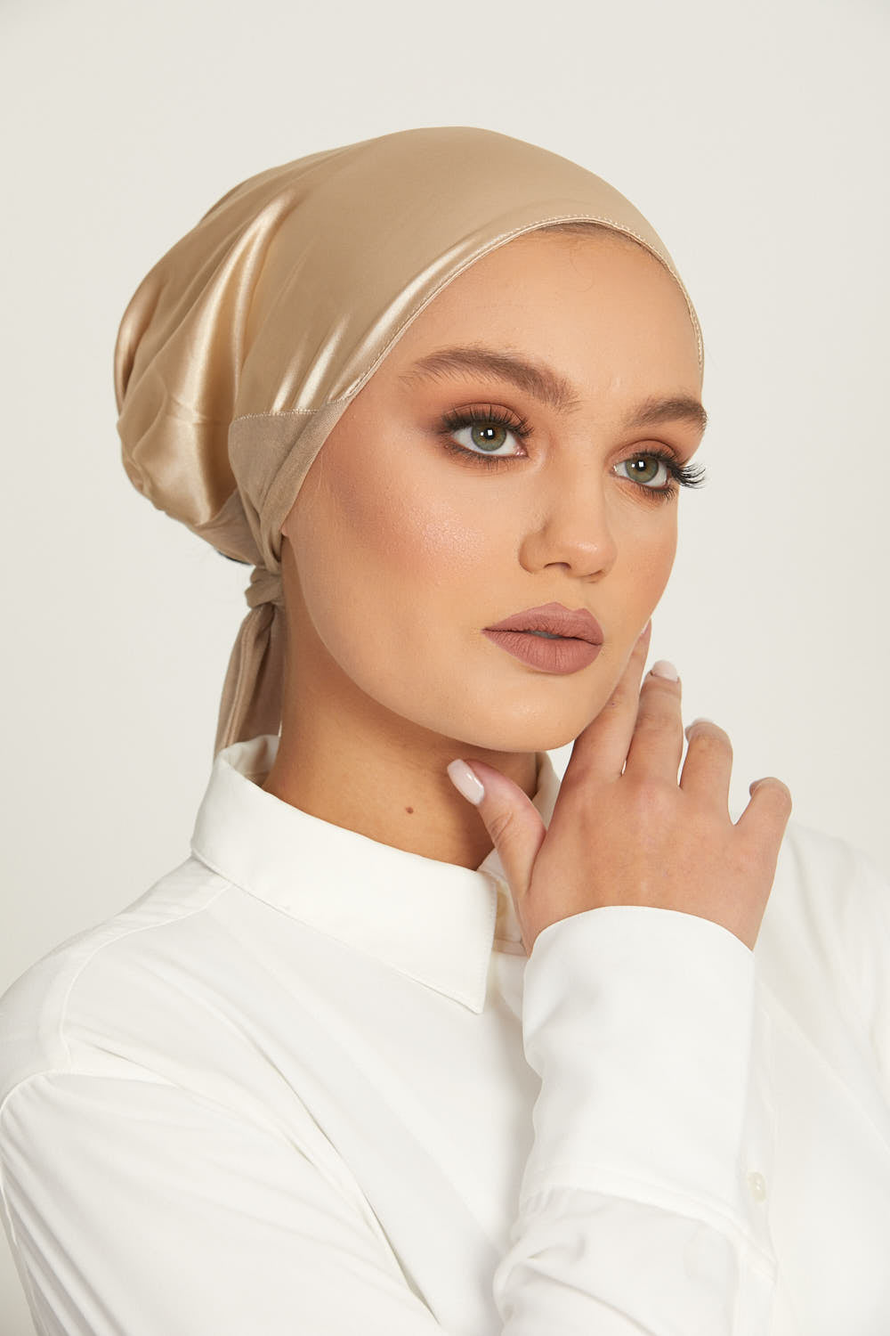 Premium Satin Lined Tie Back Hijab Caps