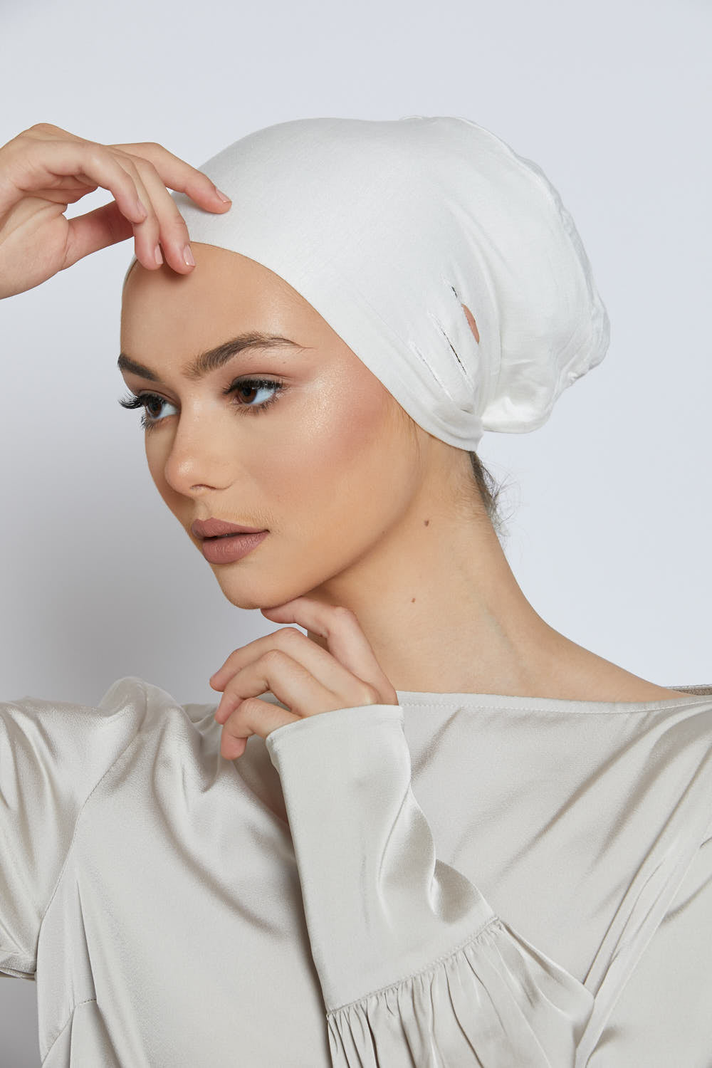 Slit Tie Back Hijab Caps