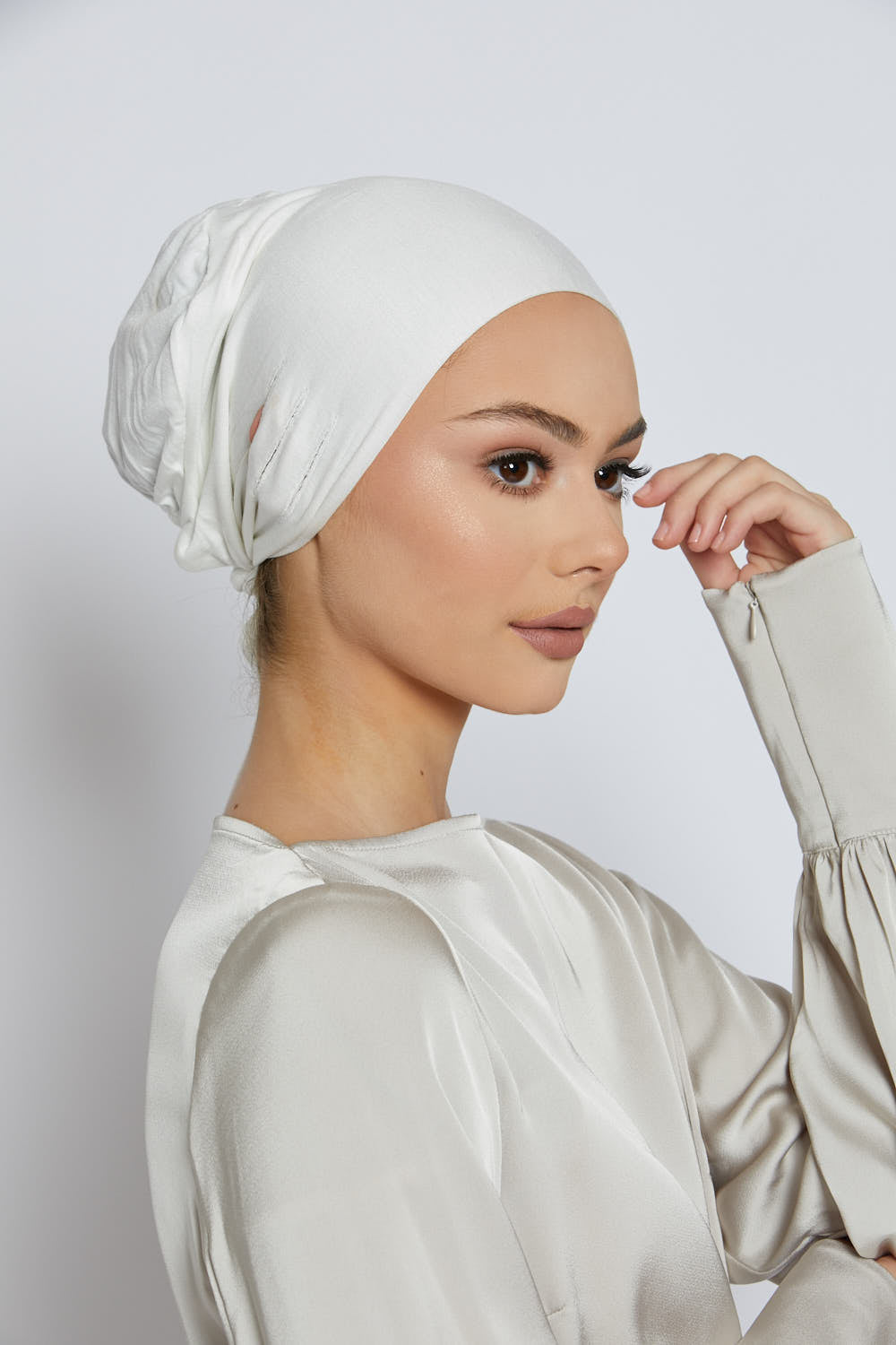 Slit Tie Back Hijab Caps