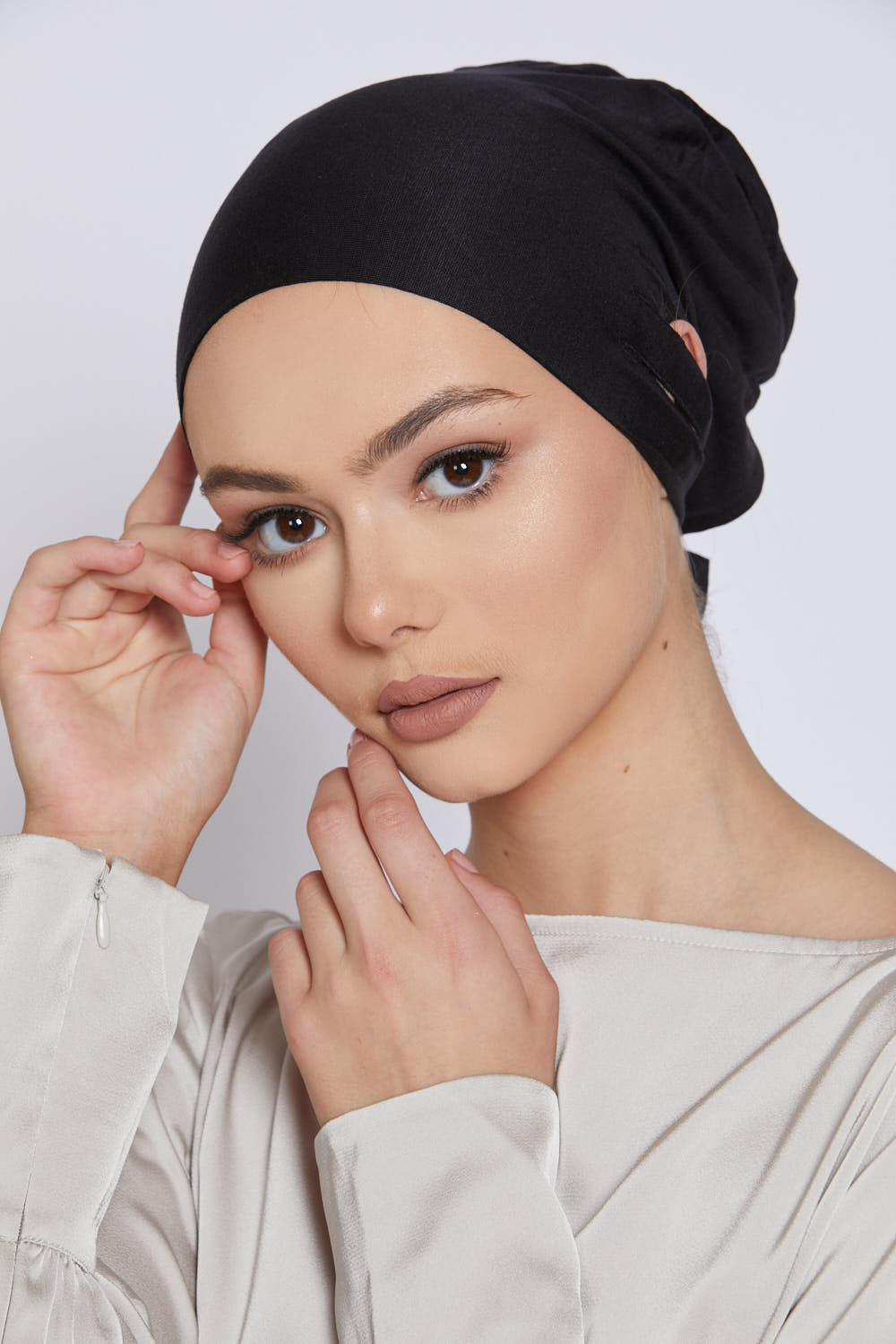 Slit Tie Back Hijab Caps