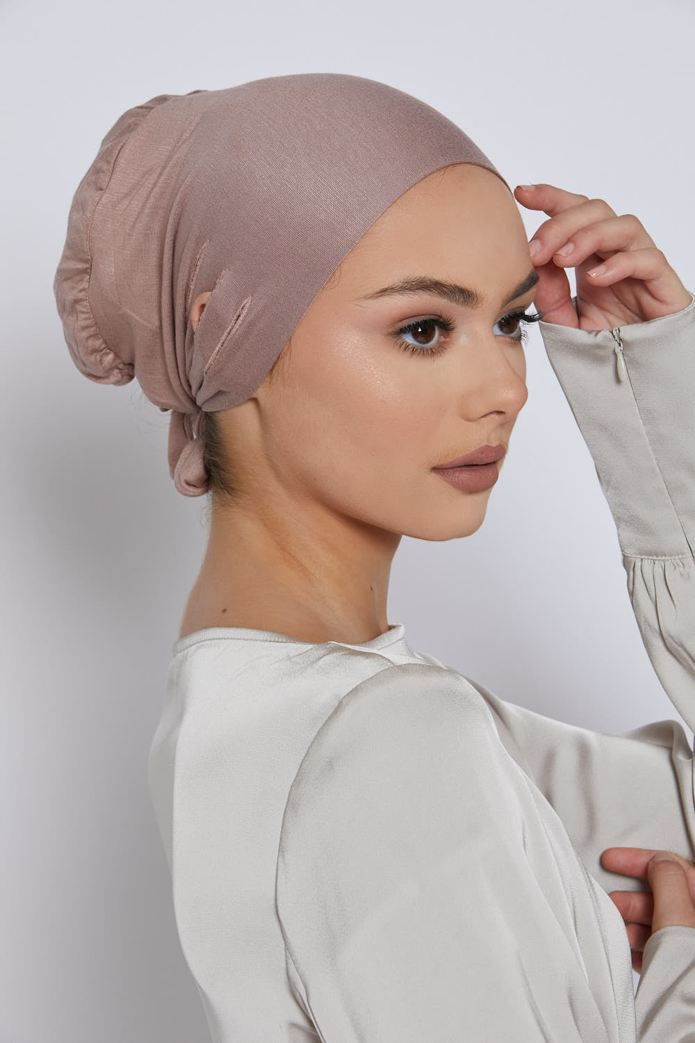 Slit Tie Back Hijab Caps
