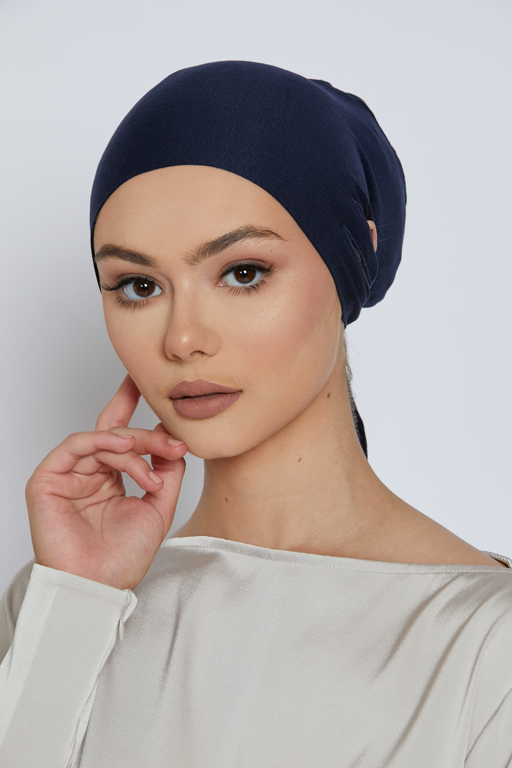 Slit Tie Back Hijab Caps