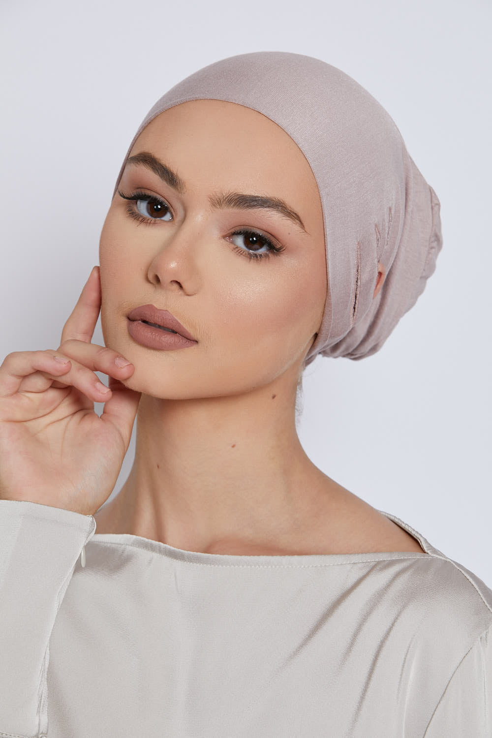 Slit Tie Back Hijab Caps