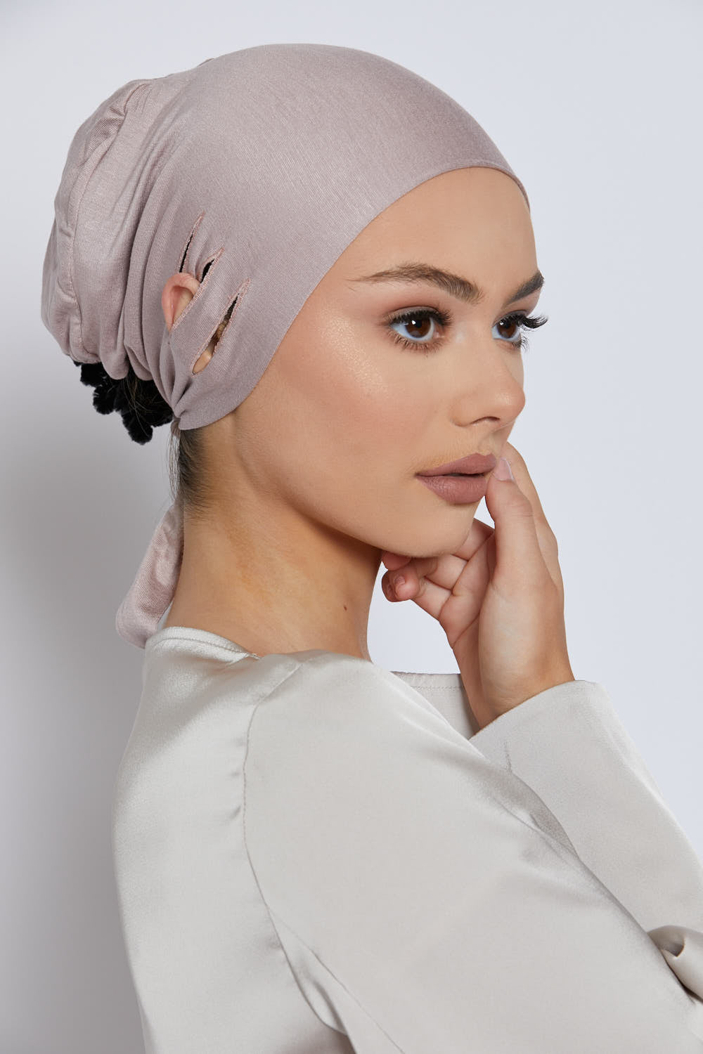 Slit Tie Back Hijab Caps