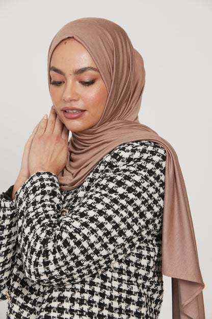 Premium Jersey Hijab - Dusty Taupe