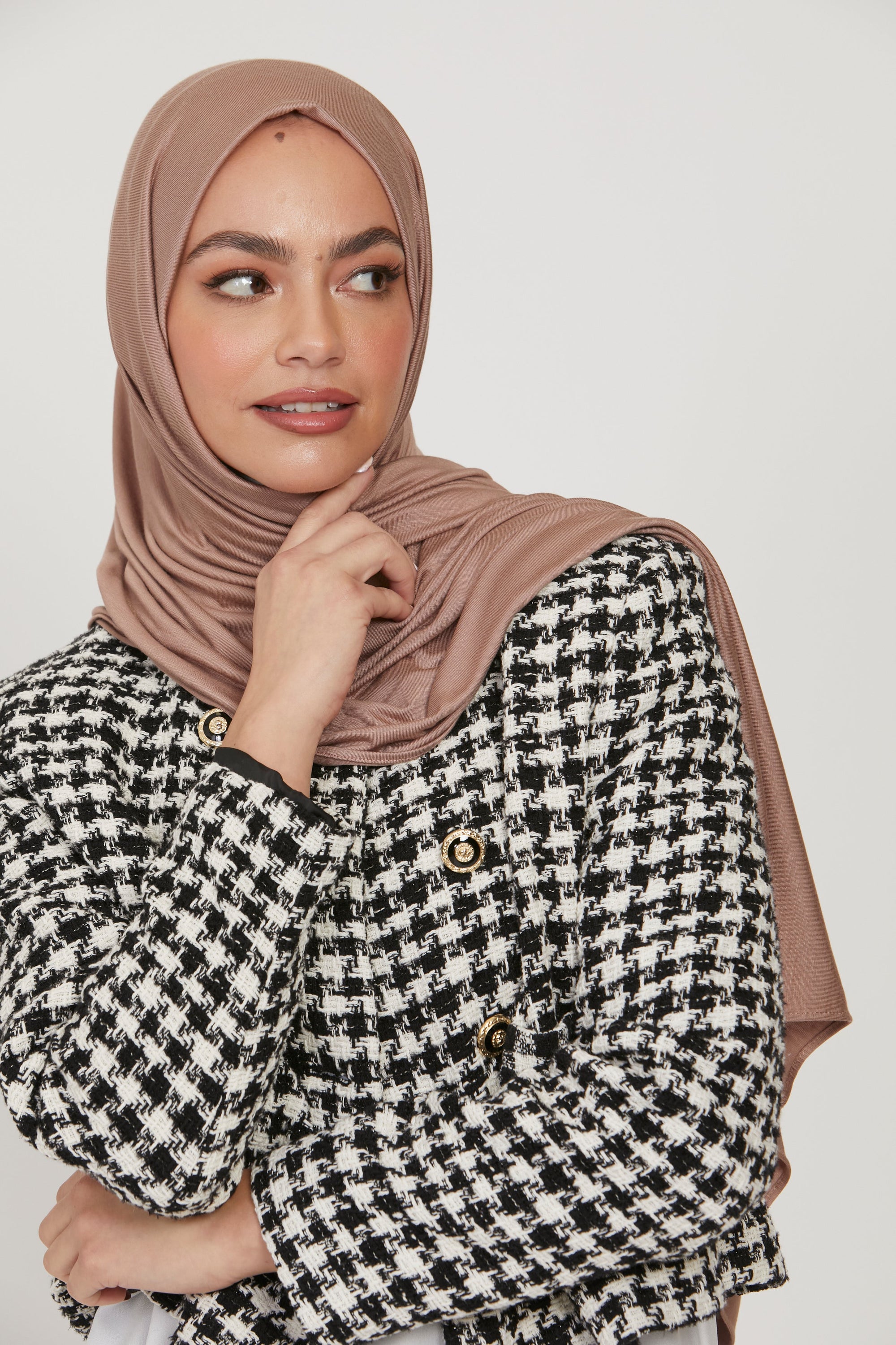 Premium Jersey Hijab - Dusty Taupe