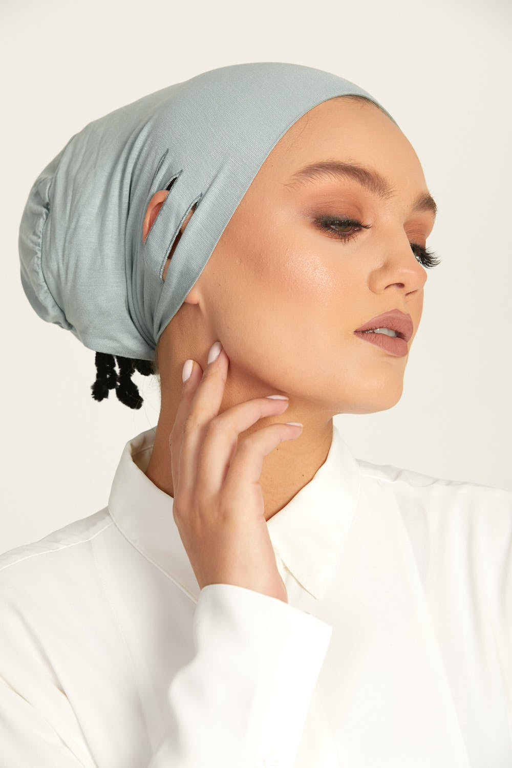 Slit Tie Back Hijab Caps