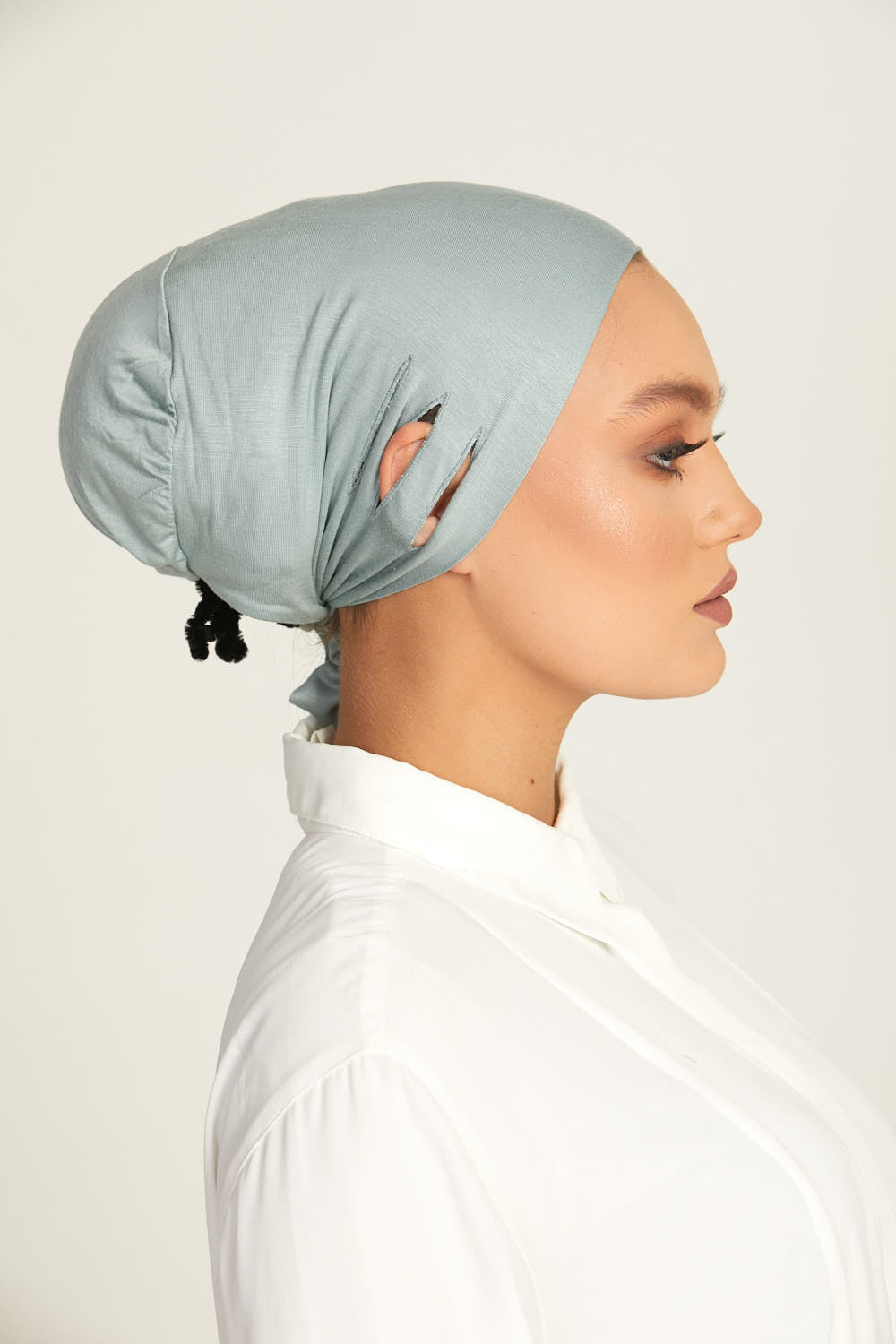 Slit Tie Back Hijab Caps