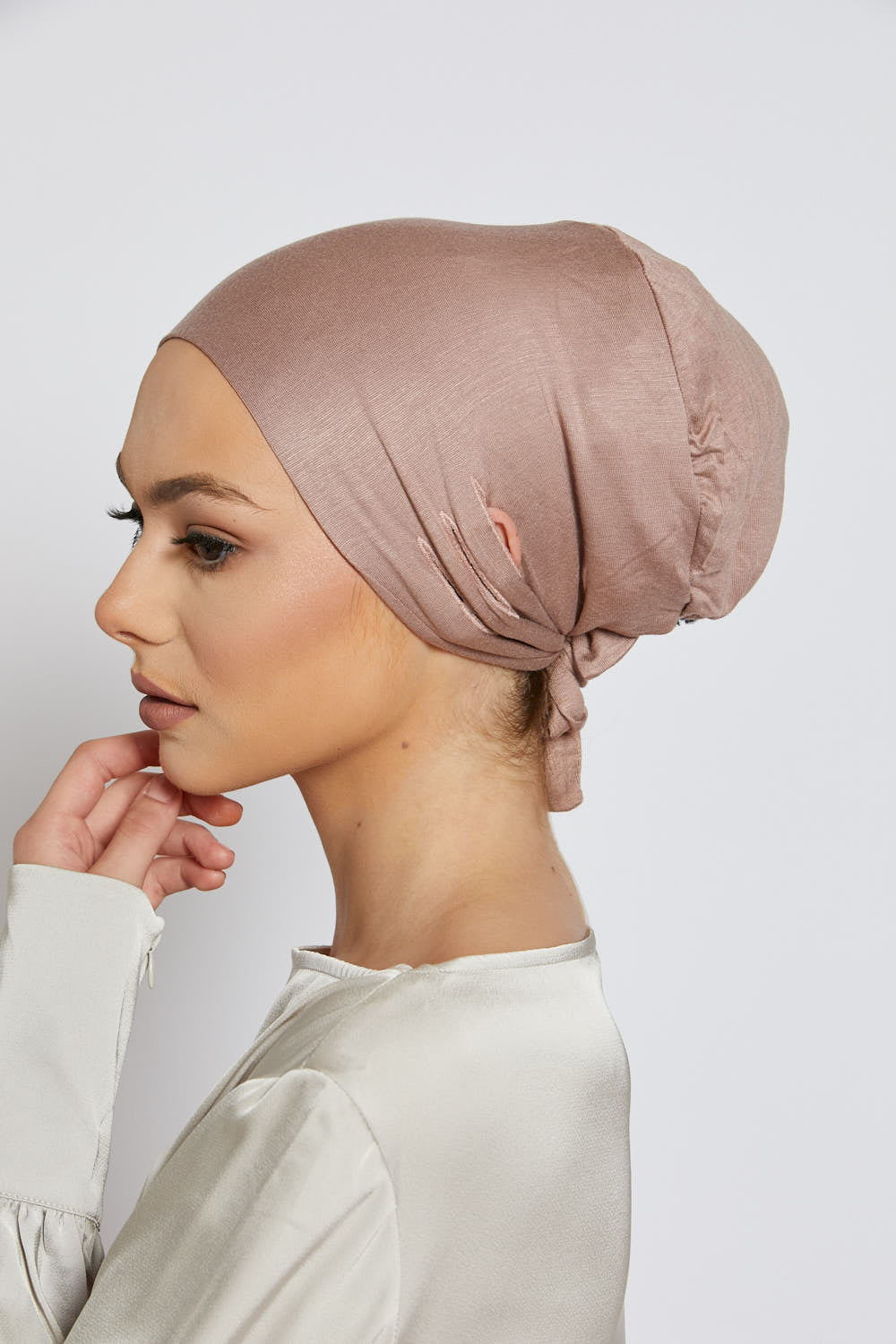 Slit Tie Back Hijab Caps