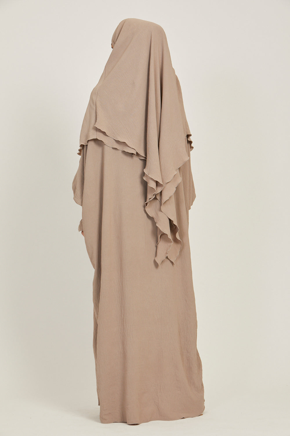 Abaya with Khimar Set - Natural