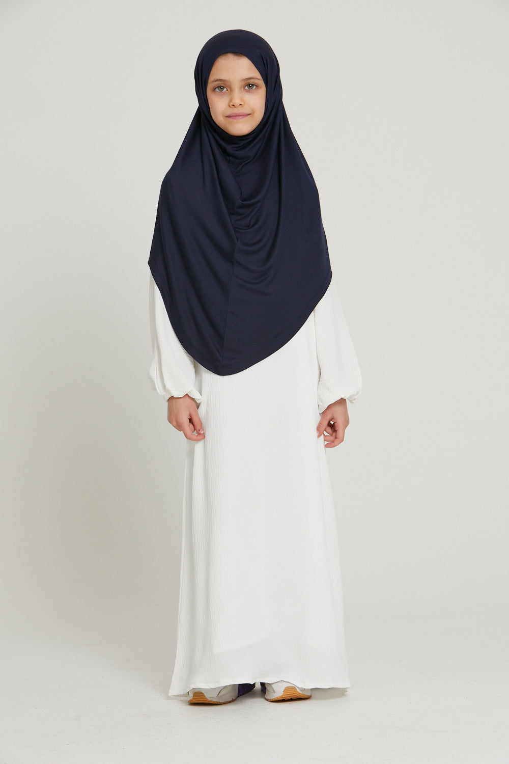 Junior Girls Premium Jersey Khimar - Navy