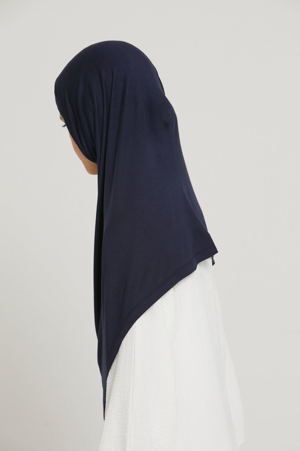 Junior Girls Premium Jersey Khimar - Navy